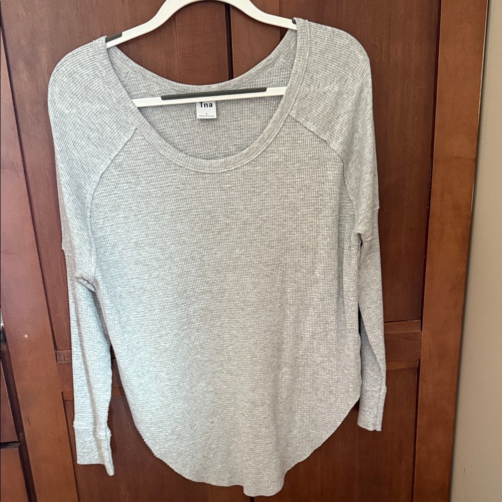 Aritzia TNA Alder Waffle Thermal Shirt